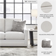 Bowery Hill Beige Loveseat with Reversible Cushions and Pillows