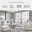 Bowery Hill Beige Loveseat with Reversible Cushions and Pillows