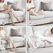 Bowery Hill Beige Loveseat with Reversible Cushions and Pillows