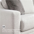 Bowery Hill Beige Loveseat with Reversible Cushions and Pillows