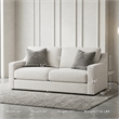 Bowery Hill Beige Loveseat with Reversible Cushions and Pillows