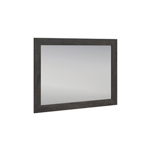 Bowery Hill Black Bedroom Mirror that Attaches to Dresser or Wall