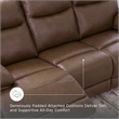 Bowery Hill Brown Leather Power Reclining Sofa with Zero-Gravity