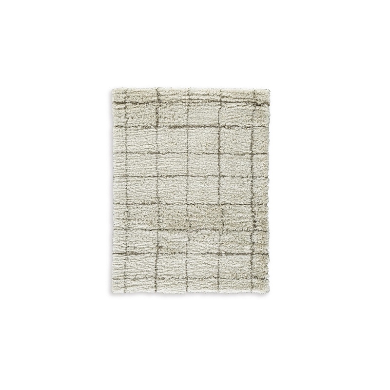 Bowery Hill Beige 8' x 10' Plush Shag Area Rug with 50mm Pile