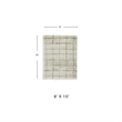 Bowery Hill Beige 8' x 10' Plush Shag Area Rug with 50mm Pile