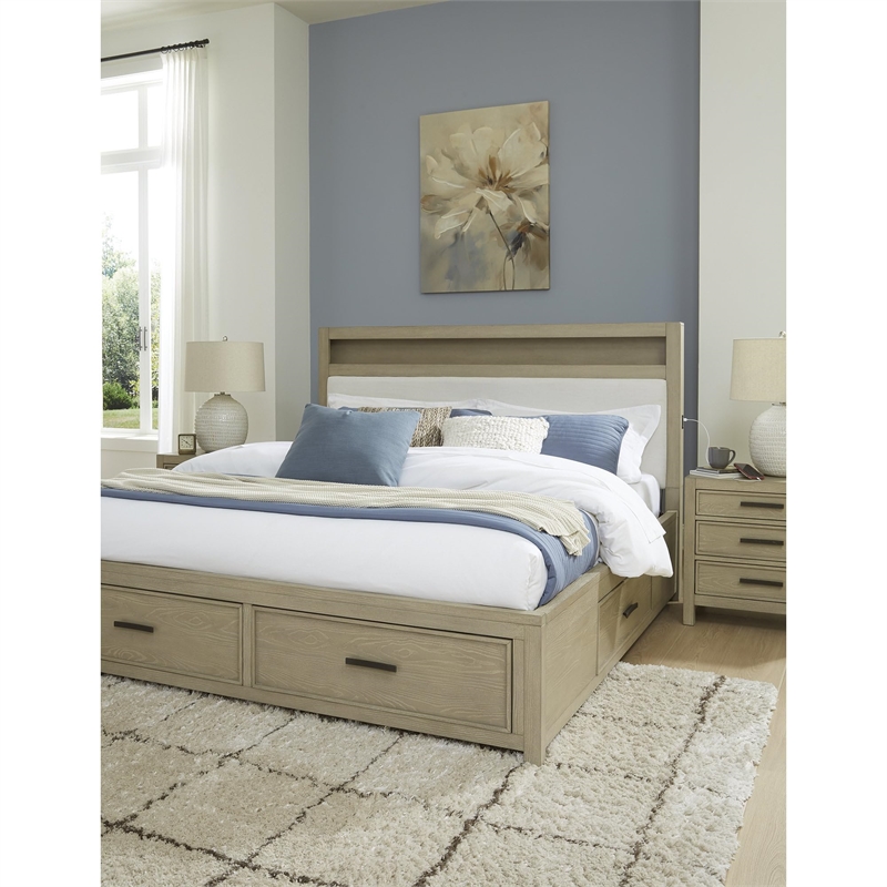 Bowery Hill Beige 8' x 10' Plush Shag Area Rug with 50mm Pile