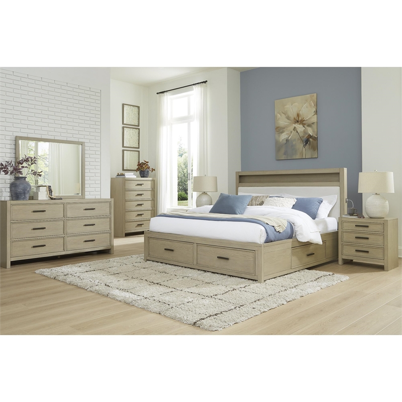 Bowery Hill Beige 8' x 10' Plush Shag Area Rug with 50mm Pile
