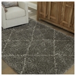 Bowery Hill Gray 8' x 10' Plush Shag Area Rug with 50mm Pile
