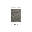 Bowery Hill Gray 8' x 10' Plush Shag Area Rug with 50mm Pile