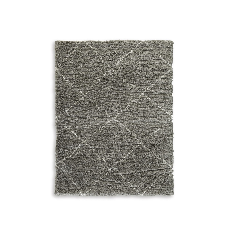 Bowery Hill Gray 8' x 10' Plush Shag Area Rug with 50mm Pile