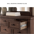 Bowery Hill Brown 10-Drawer Dresser with Picture Frame Detailing