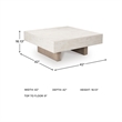 Bowery Hill White Coffee Table with Faux Cement Melamine Tabletop