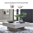Bowery Hill White Coffee Table with Faux Cement Melamine Tabletop