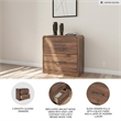 Bowery Hill Brown 2-Drawer Nightstand with a Rounded Walnut Top