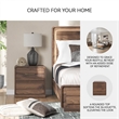 Bowery Hill Brown 2-Drawer Nightstand with a Rounded Walnut Top