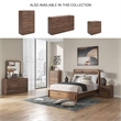 Bowery Hill Brown 2-Drawer Nightstand with a Rounded Walnut Top