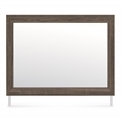 Bowery Hill Brown Bedroom Mirror with Replicated Walnut Grain