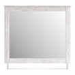 Bowery Hill White Cottage Bedroom Mirror with Whitewash Finish