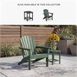 Bowery Hill HDPE Outdoor Adirondack Chair with Slatted Back in Green