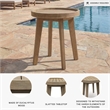 Bowery Hill Eucalyptus Wood Outdoor End Table with Slatted Top