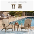 Bowery Hill Eucalyptus Wood Outdoor End Table with Slatted Top