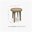 Bowery Hill Eucalyptus Wood Outdoor End Table with Slatted Top