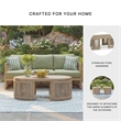 Bowery Hill Eucalyptus Wood Outdoor Coffee Table with Open Weave