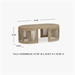 Bowery Hill Eucalyptus Wood Outdoor Coffee Table with Open Weave