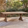 Bowery Hill Outdoor Dining Table with Porcelain Top and Umbrella Hole