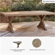 Bowery Hill Outdoor Dining Table with Porcelain Top and Umbrella Hole