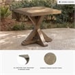 Bowery Hill Outdoor End Table with Aluminum Frame and Porcelain Top