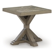 Bowery Hill Outdoor End Table with Aluminum Frame and Porcelain Top