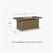 Bowery Hill Outdoor Wicker Fire Pit Table with 30000 BTU Burner