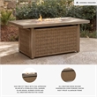 Bowery Hill Outdoor Wicker Fire Pit Table with 30000 BTU Burner