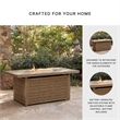 Bowery Hill Outdoor Wicker Fire Pit Table with 30000 BTU Burner