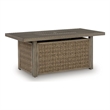 Bowery Hill Outdoor Wicker Fire Pit Table with 30000 BTU Burner