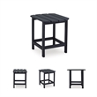 Bowery Hill Cottage Outdoor End Table with Slatted Top in Black