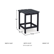 Bowery Hill Cottage Outdoor End Table with Slatted Top in Black