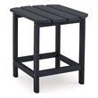Bowery Hill Cottage Outdoor End Table with Slatted Top in Black