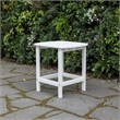 Bowery Hill Cottage Outdoor End Table with Slatted Top in White
