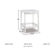 Bowery Hill Cottage Outdoor End Table with Slatted Top in White