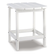 Bowery Hill Cottage Outdoor End Table with Slatted Top in White