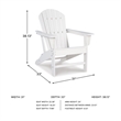 Bowery Hill HDPE Outdoor Adirondack Chair with Slatted Back in White