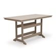 Bowery Hill Driftwood Outdoor Slatted Counter Height Dining Table