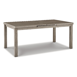 Bowery Hill Outdoor Dining Table with Extension and Wood Look