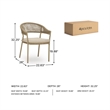 Bowery Hill Set of 4 Gray Outdoor Rope Arm Chairs with Cushion