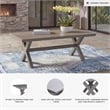 Bowery Hill Gray Outdoor Coffee Table with a Wood-Look Finish