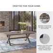 Bowery Hill Gray Outdoor Coffee Table with a Wood-Look Finish