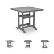 Bowery Hill Gray Outdoor Counter Height Dining Table with Umbrella Hole