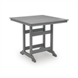 Bowery Hill Gray Outdoor Counter Height Dining Table with Umbrella Hole